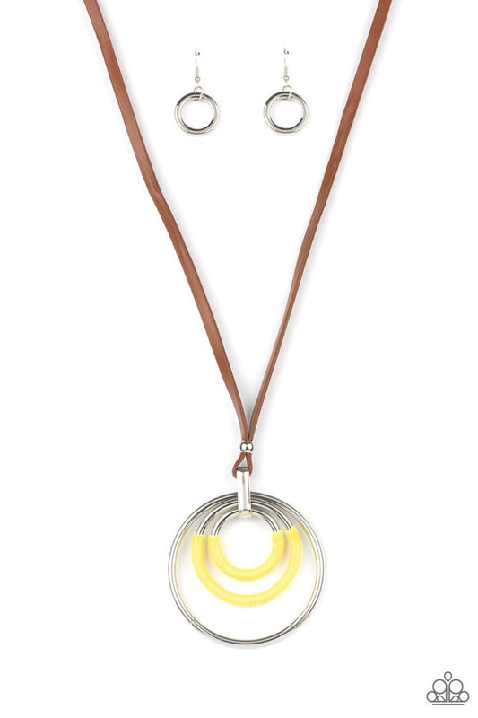Hypnotic Happenings - Yellow - Paparazzi Necklace Image