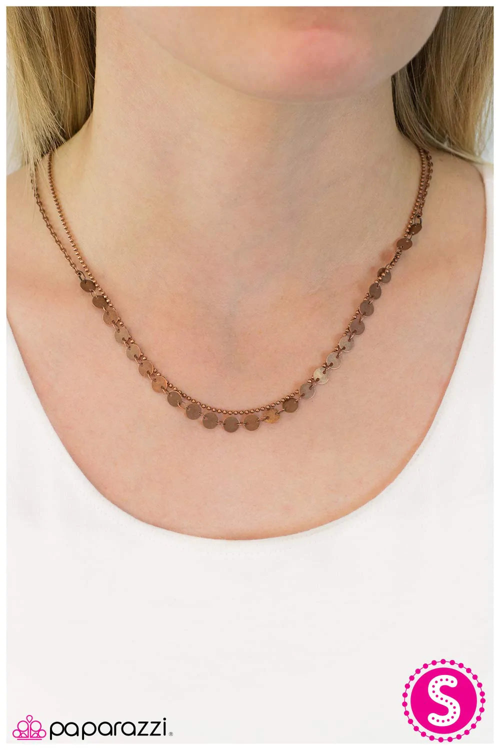 Paparazzi Necklace ~ Figaro - Copper