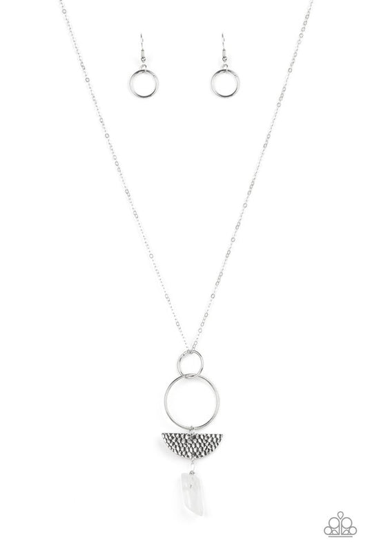 Monumental Obelisk - White - Paparazzi Necklace Image
