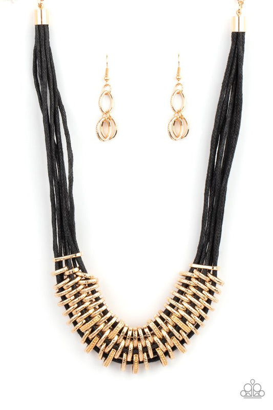 Lock, Stock, and SPARKLE - Gold - Paparazzi Necklace Image