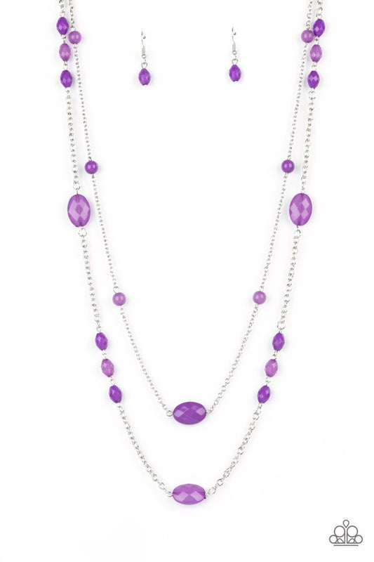 ​Day Trip Delights - Purple - Paparazzi Necklace Image