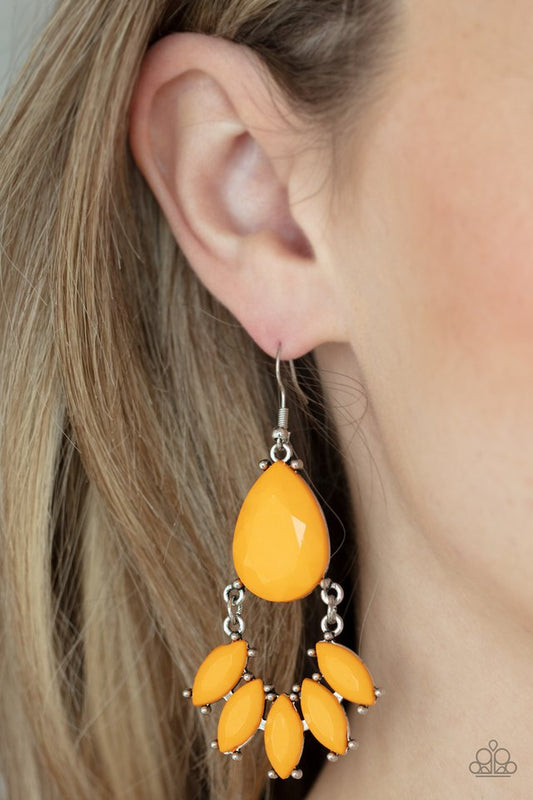 ​​POWERHOUSE Call - Orange - Paparazzi Earring Image