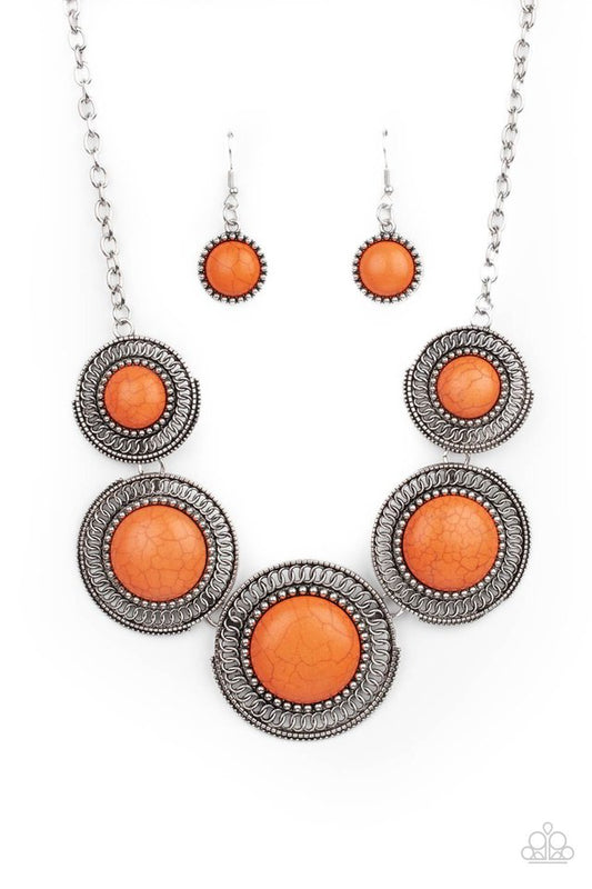 She Went West - Orange - Paparazzi Necklace Image