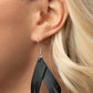 ​Thats A STRAP - Black - Paparazzi Earring Image