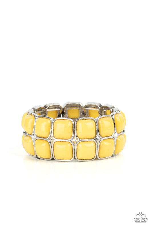 Double The DIVA-ttitude - Yellow - Paparazzi Bracelet Image