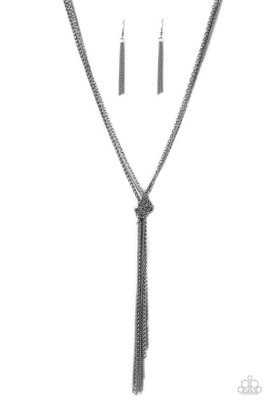 KNOT All There - Black - Paparazzi Necklace Image