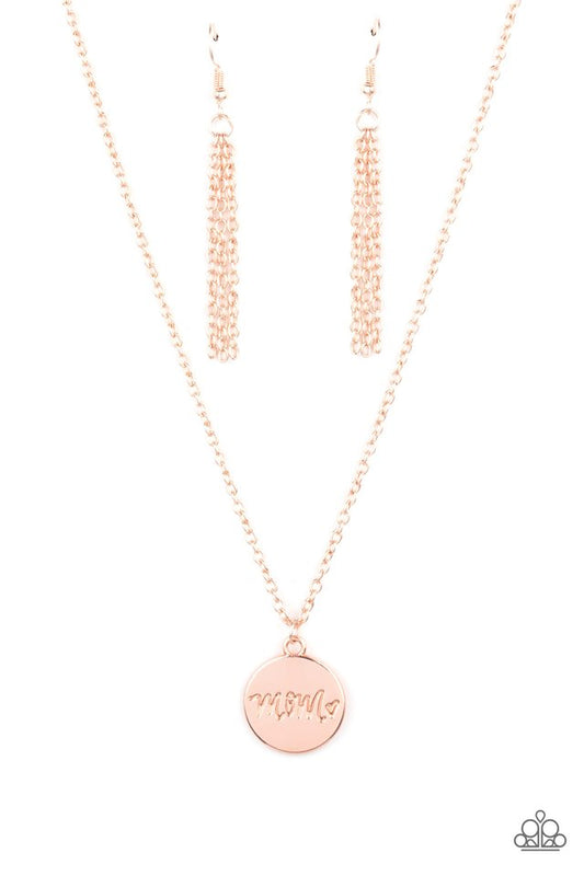 The Cool Mom - Rose Gold - Paparazzi Necklace Image