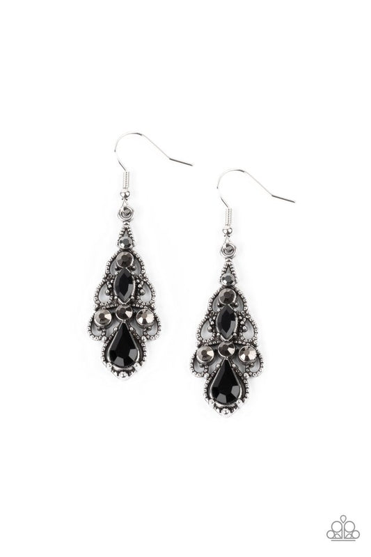 Urban Radiance - Black - Paparazzi Earring Image