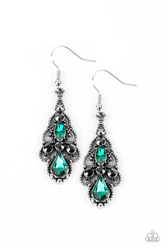Urban Radiance - Green - Paparazzi Earring Image