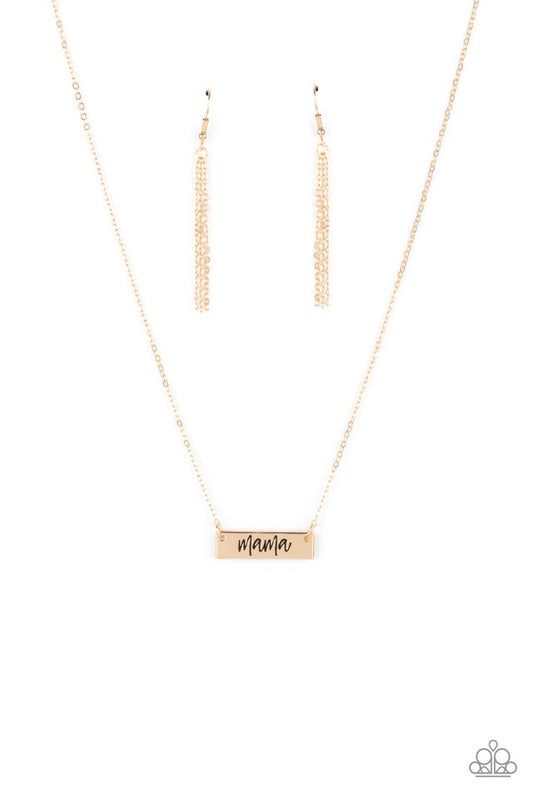 ​Blessed Mama - Gold - Paparazzi Necklace Image