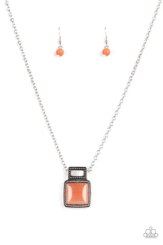 Ethereally Elemental - Orange - Paparazzi Necklace Image