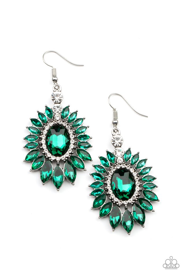 Big Time Twinkle - Green - Paparazzi Earring Image