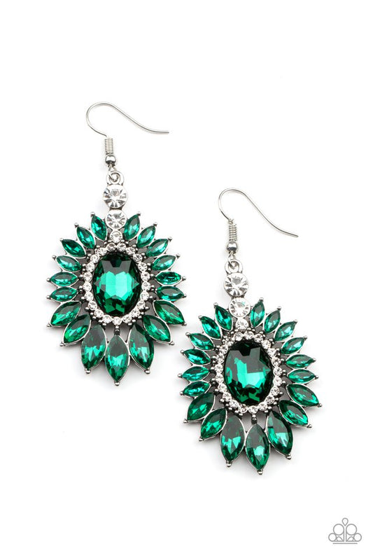 Big Time Twinkle - Green - Paparazzi Earring Image