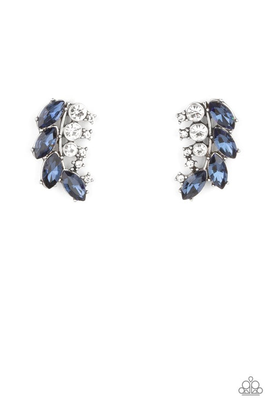 Flawless Fronds - Blue - Paparazzi Earring Image