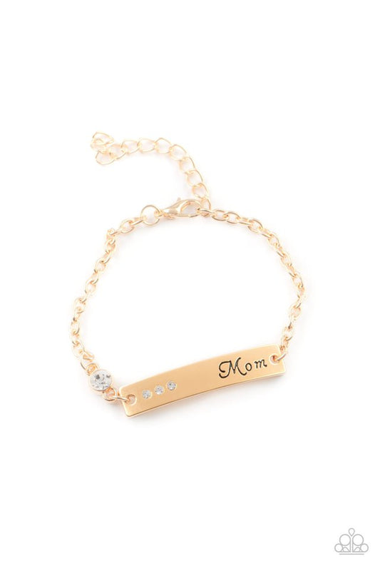 Mom Always Knows - Gold - Paparazzi Bracelet Image