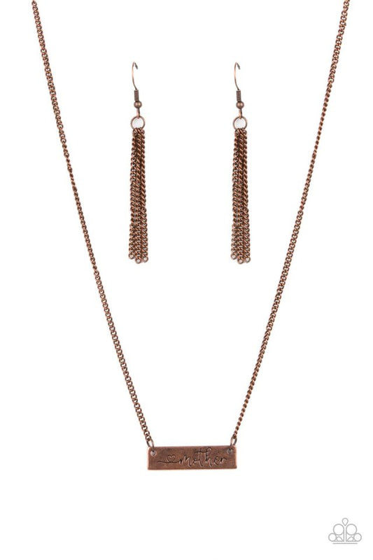 Joy Of Motherhood - Copper - Paparazzi Necklace Image
