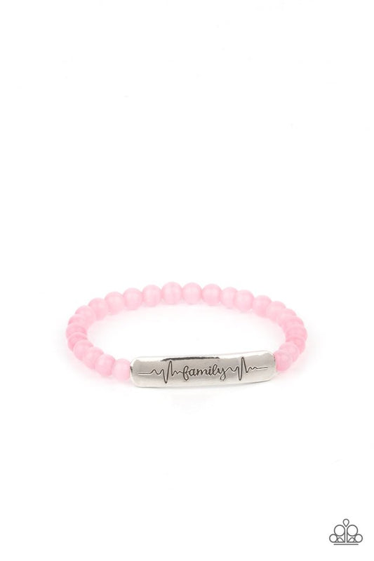 Family is Forever - Pink - Paparazzi Bracelet Image