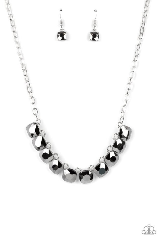 ​Radiance Squared - Silver - Paparazzi Necklace Image
