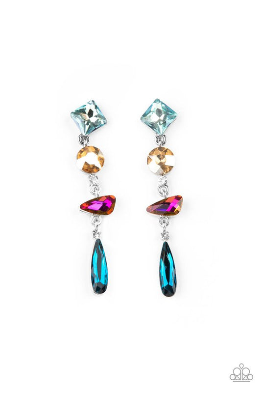Rock Candy Elegance - Multi - Paparazzi Earring Image