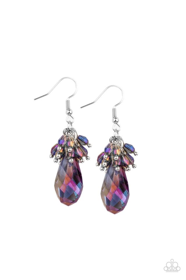 Well Versed in Sparkle - Purple - Paparazzi Earring Image