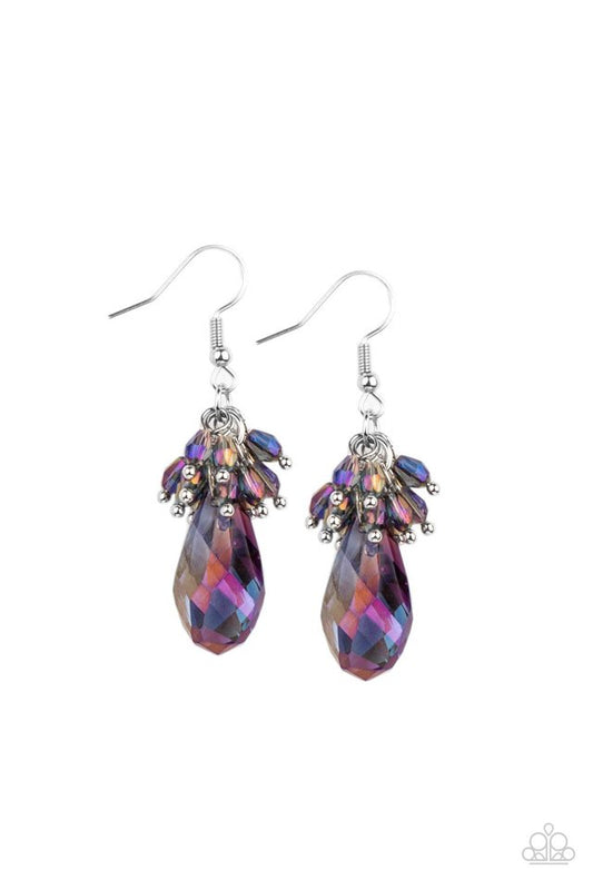 Well Versed in Sparkle - Purple - Paparazzi Earring Image