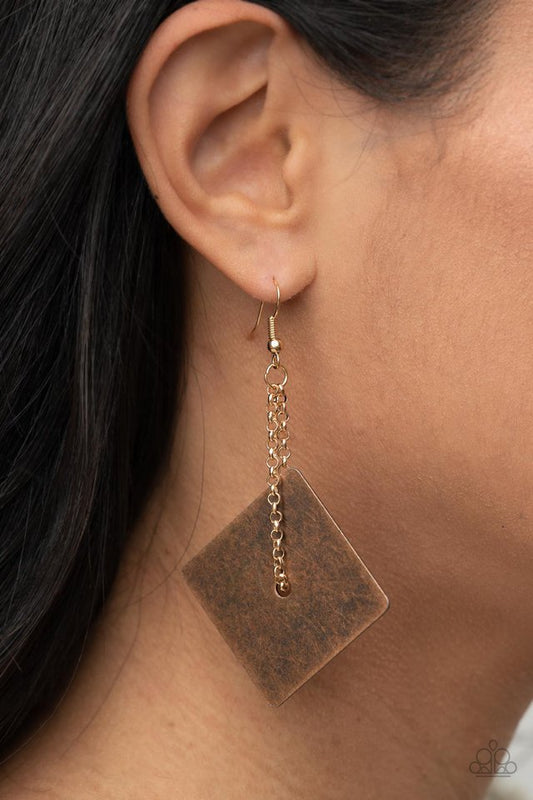 ​Block Party Posh - Copper - Paparazzi Earring Image