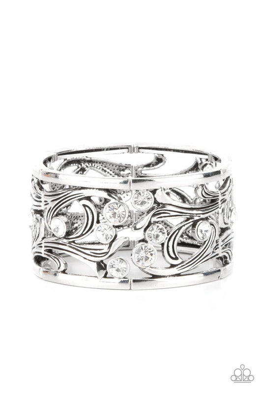 Garden Masquerade - White - Paparazzi Bracelet Image