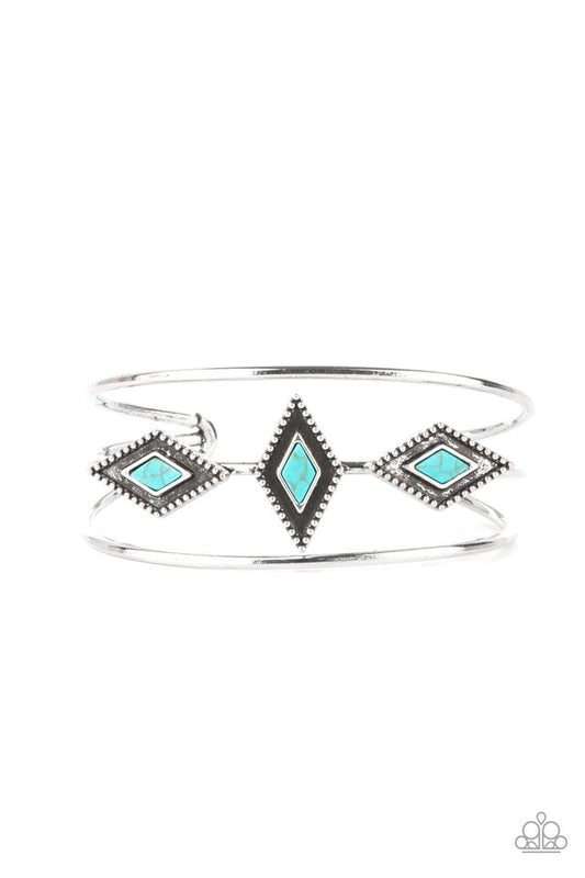 Desert Diamondback - Blue - Paparazzi Bracelet Image