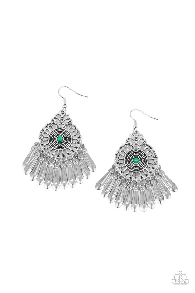 Paparazzi Earring ~ Dream a Little DREAMCATCHER - Green