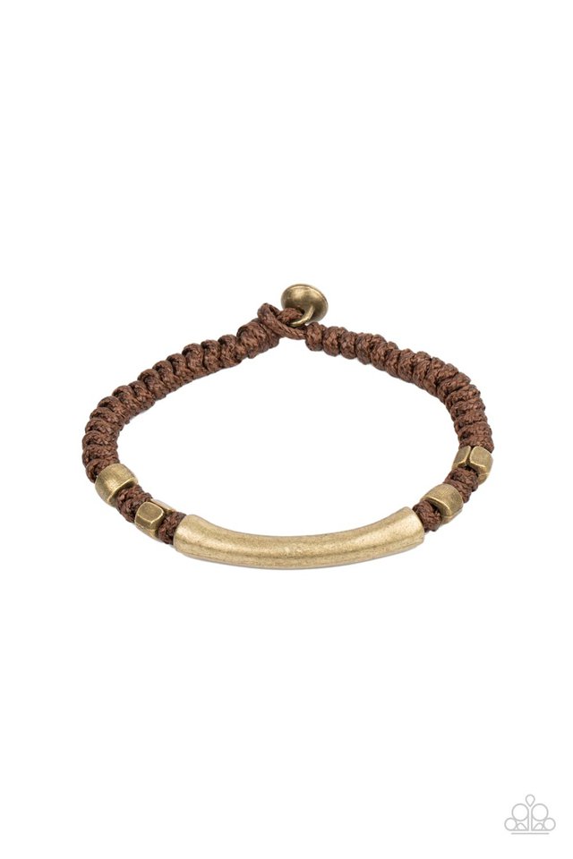 Grounded in Grit - Brown - Paparazzi Bracelet Image