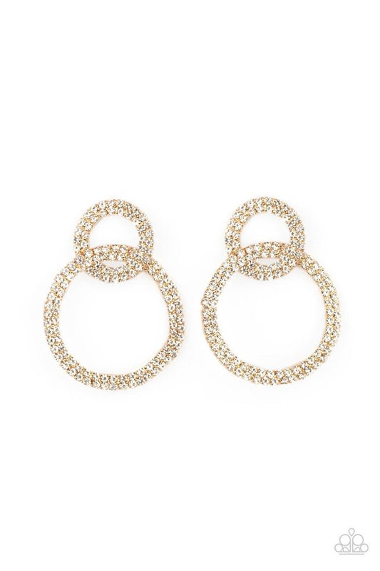 Intensely Icy - Gold - Paparazzi Earring Image