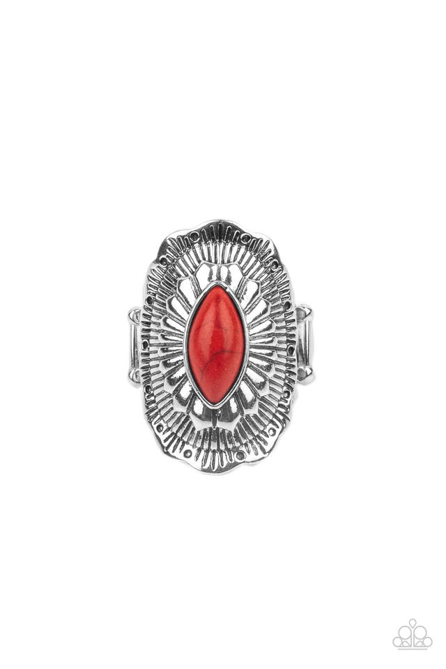 Ornamental Allure - Red - Paparazzi Ring Image