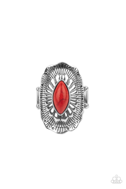 Ornamental Allure - Red - Paparazzi Ring Image