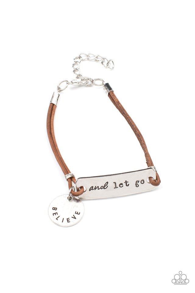 Believe and Let Go - Brown - Paparazzi Bracelet Image