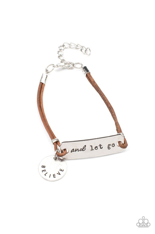 Believe and Let Go - Brown - Paparazzi Bracelet Image