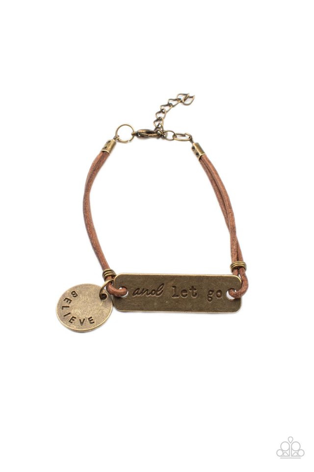 ​Believe and Let Go - Brass - Paparazzi Bracelet Image