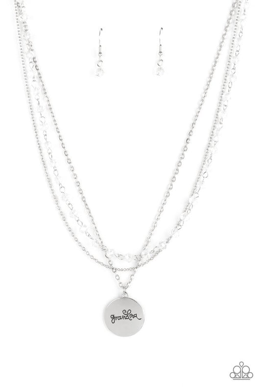 Promoted to Grandma - White - Paparazzi Necklace Image