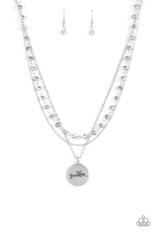 Promoted to Grandma - Silver - Paparazzi Necklace Image