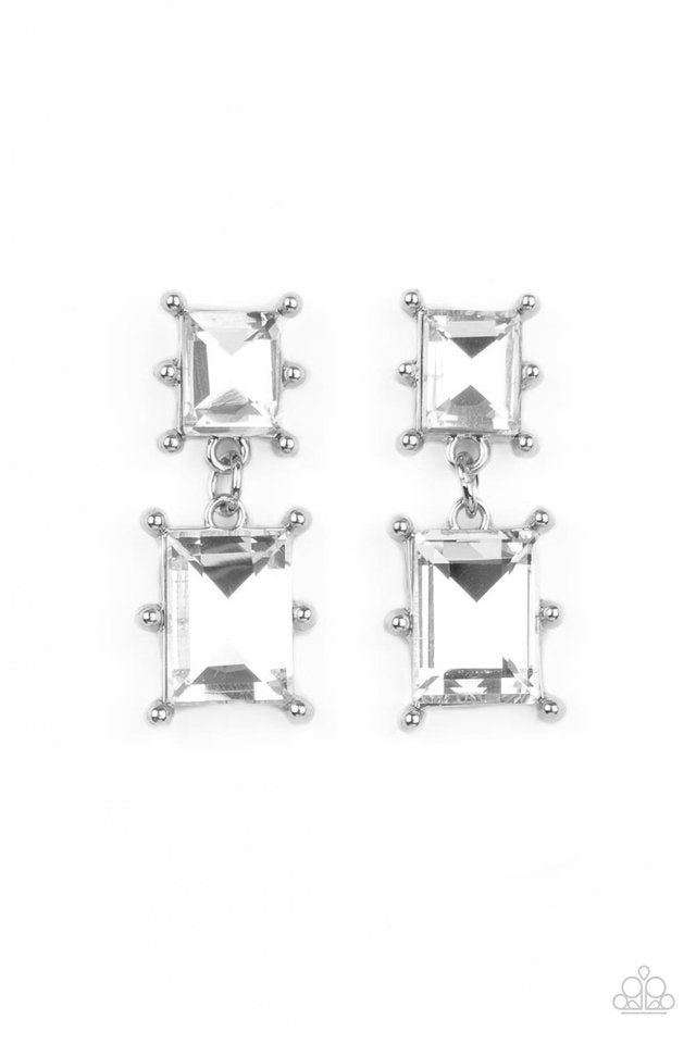 ​Cosmic Queen - White - Paparazzi Earring Image