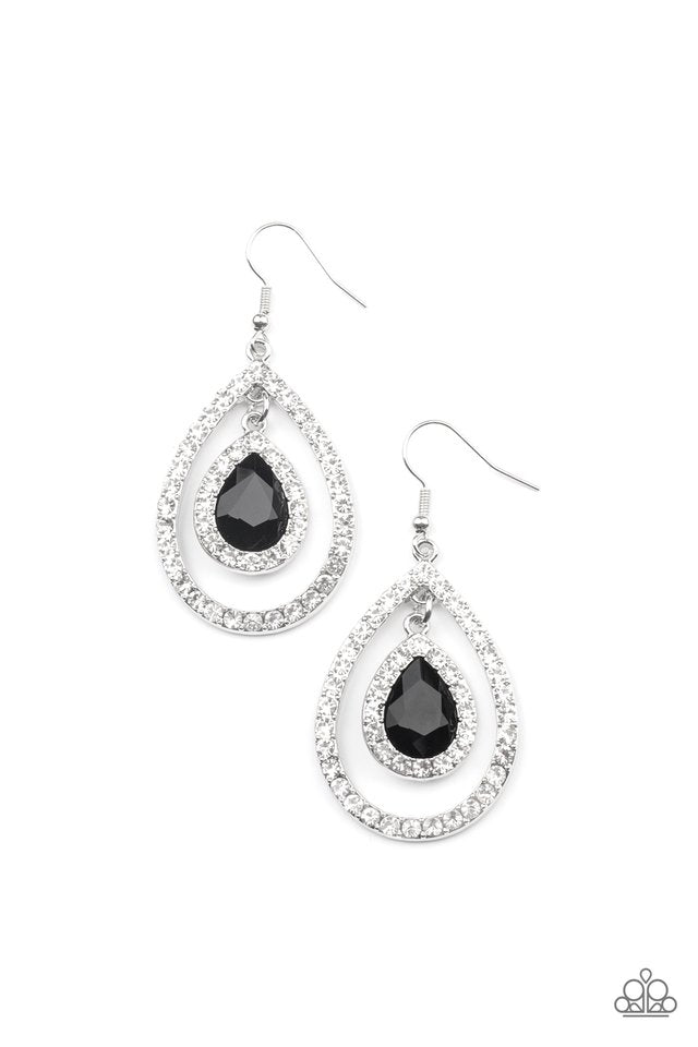 Blushing Bride - Black - Paparazzi Earring Image
