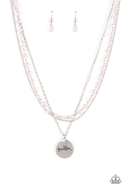 Promoted to Grandma - Pink - Paparazzi Necklace Image