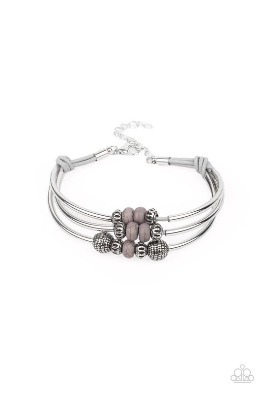 Road Trip Rebel - Silver - Paparazzi Bracelet Image