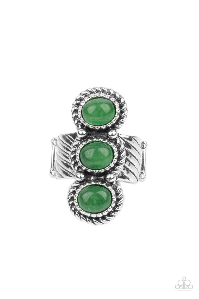 Peaceful Paradise - Green - Paparazzi Ring Image