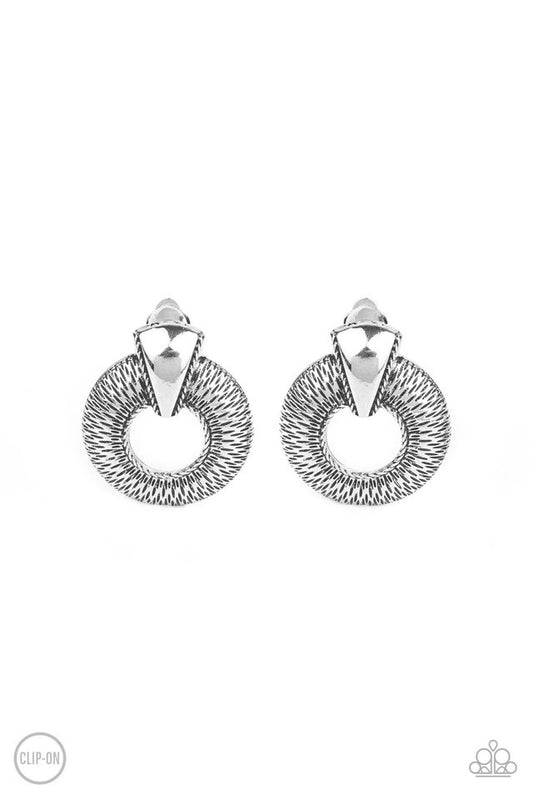 Industrial Innovator - Silver - Paparazzi Earring Image