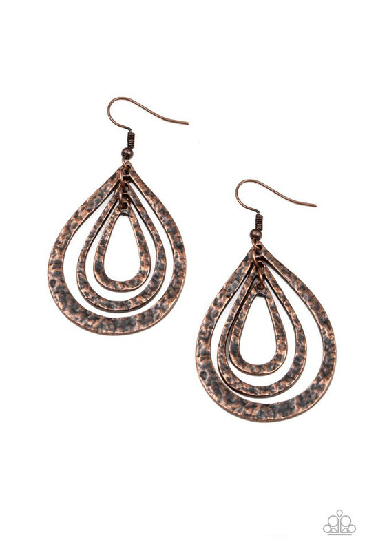Plains Pathfinder - Copper - Paparazzi Earring Image