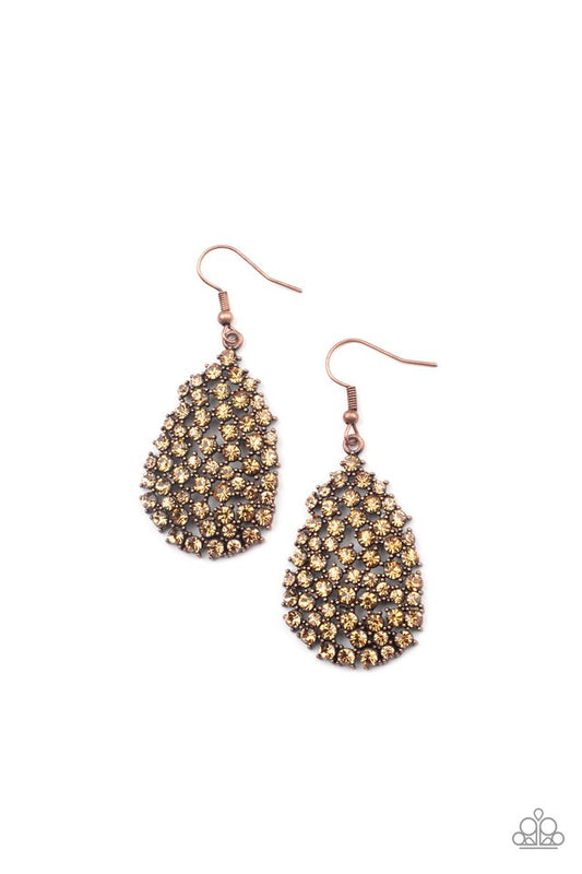 Daydreamy Dazzle - Copper - Paparazzi Earring Image