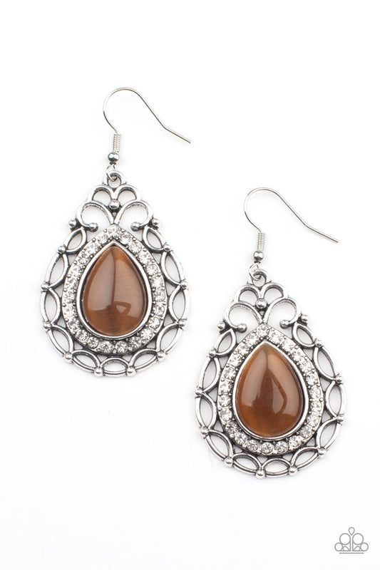 Endlessly Enchanting - Brown - Paparazzi Earring Image
