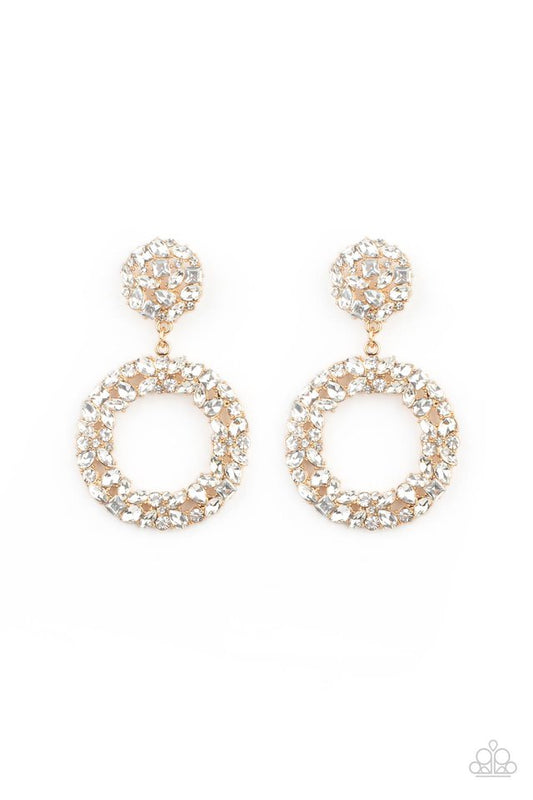 Party Ensemble - Gold - Paparazzi Earring Image