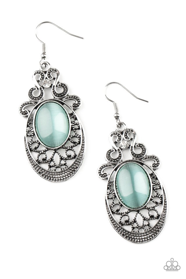 Garden Gondola Ride - Blue - Paparazzi Earring Image