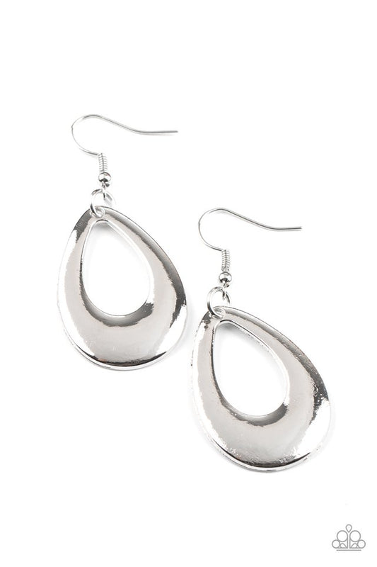 All Allure, All The Time - Silver - Paparazzi Earring Image